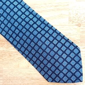 Navy Geometric Patterned Men's Tie from Brooks Brothers